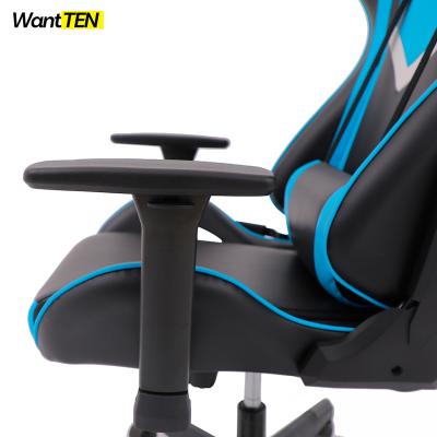 China Adjustable (Height) Computer Gaming Desk PC Gamer Racing Style Ergonomic Comfortable Leather Gaming Chair Racing Gaming Chair for sale