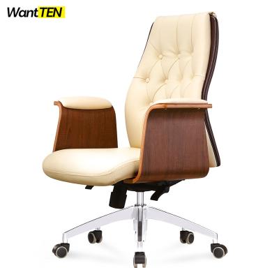 China Modern Minimalist CEO Chair High Grade Vintage Design Style Rotating Executive Leather From China for sale