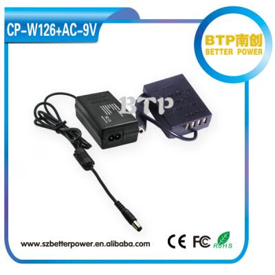 China DC Coupler CP-W126 With Power Supply Adapter AC-9V AC X-Pro 1 CP-W126+AC-9V Kit For Fuji Battery NP-W126 FinePix Power Supply Kit for sale