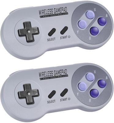 China 2.4GHz Wireless Wireless Controller for SNES mini, Wireless Gamepad with RetroUSB Receiver for NES Super Classic Edition (2Pack) for sale