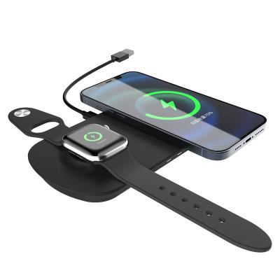 China Qi Certified 2 In 1 Type C Fast Wireless Charging Pad for sale