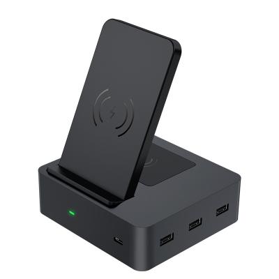 China 10Watt Qi Fast Inductive Wireless Usb Charging Station For IPhone / Airpods for sale