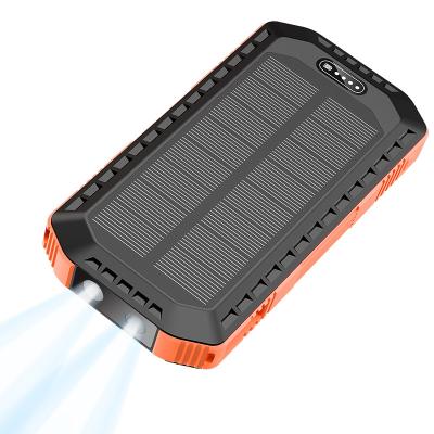 China SOS Flashlight Solar Rechargeable Power Bank CE 20000mAh Solar Powered Iphone Charger for sale