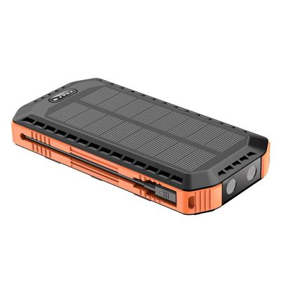 China Dustproof Outdoor Solar Power Bank Phone Charger With SOS Flashlight for sale