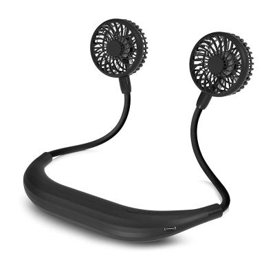 China 4Watt Personal Rechargeable Neckband Fan / 5200mAh Portable Sports Neckband Fan for sale