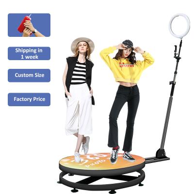 China Wedding Party 360 Photobooth Machine Platform 115cm Rotating Selfie Birthday Prop 3d Led 360 Photo Booth for sale