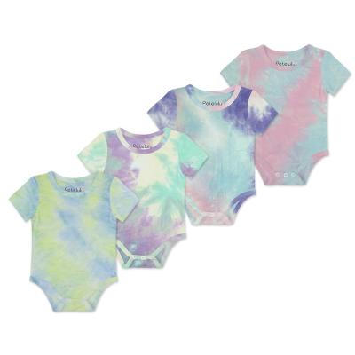 China Trendy Baby Clothes Summer Casual Tie Dye Baby Clothes Infant Jumpsuit Romper Toddler Custom for sale