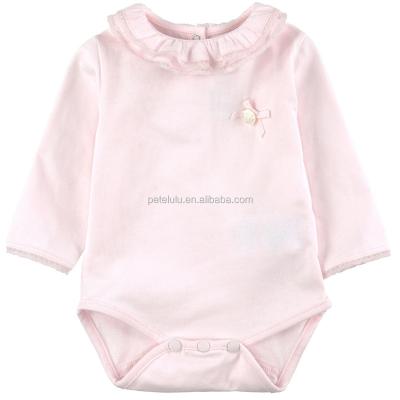 China Wholesale Cute Newborn Baby Anti-Pilling Clothes Soft 100% Cotton Knit Shorts/Simple Long Sleeves Baby Romper Boutique Boys Girls for sale