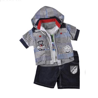 China Petelulu Newest Design Anti-Pilling Sleeve Hoodie Custom Denim Coat and Short Jeans, Kids Clothing Wholesale for sale