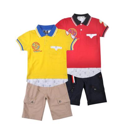 China Casual Baby Clothing Cotton Outdoor Wear For Summer Kids Boy Short Sleeve Suit Set for sale