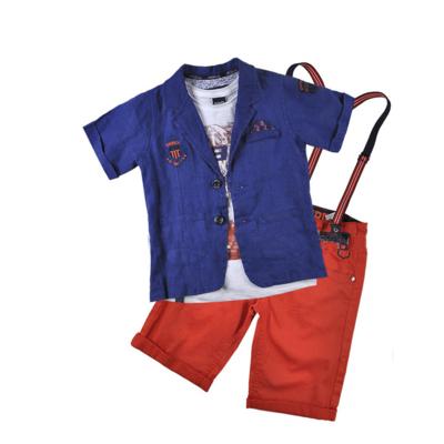 China OEM Anti-Pilling Children's Boutique Custom Clothing China Boys Overalls Denim Jacket And Jean Suits for sale