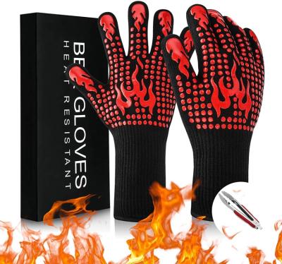 China Modern Wellflyer 500 BBQ Gloves Extreme Heat Resistant 1472 High Temperature F BBQ Gloves 800 Degree BBQ Gloves for sale