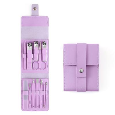 China Wellflyer 12pcs Stainless Steel Ladies Pink Ladies Manicure Set Professional Nail Cutter Set Manicure Kit for sale