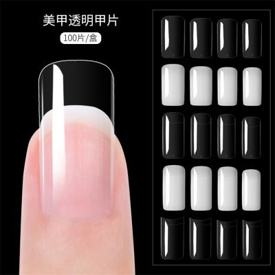 China WELLFLYER Clear French and Natural Full Cover and Half Cover France False Nail Tips for Nail Salons and DIY Nail Art for sale