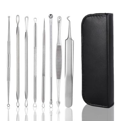 China Wholesale Wellflyer Stainless Steel Acne Pimple Pimple Blackhead Extractor Tool Kit Blackhead Remover Tool Kit 8pcs for sale