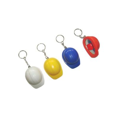 China Factory Wholesale Custom Safety Beer Helmet Plastic Bottle Opener Wellflyer Key Chain for sale