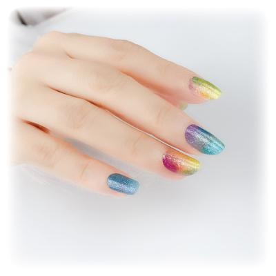 China WELLFLYER Plastic Premium Nail Art Stickers Gel Nail Stickers Made in Korea Nail Polish Strips Multi Color Private Label for sale