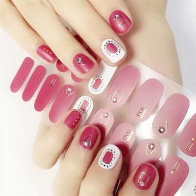 China WELLFLYER Hotsale Plastic Custom Private Label Wholesale Nail Wrap With Packaging Various Color Easy To Use Nail Stickers for sale