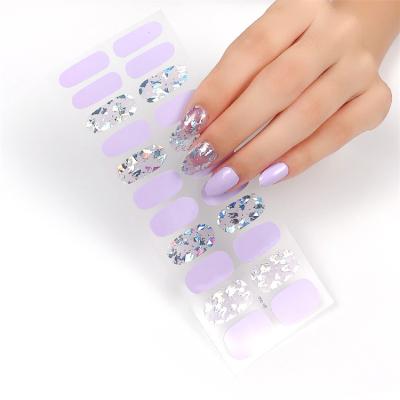 China Full Cover 3D Art Decoration Nail Stickers WELLFLYER Beauty Design Nail Sticker Innovative Wholesale Plastic Supplies for sale