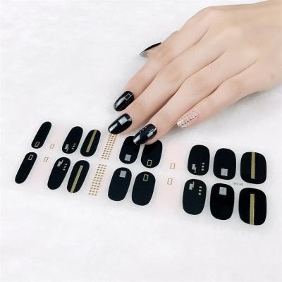 China WELLFLYER Beauty Sticker New Design Nail Sticker Wholesale Plastic Supplies Full Cover 3D Art Decoration Nail Stickers for sale