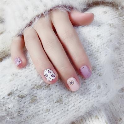 China 2021 WELLFLYER Hotsale Plastic Nail Stickers Full Cover Adhesive Semi Cured Nail Art Decoration Accessories Gel Nail Sticker Beauty for sale