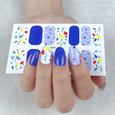 China 2021 Amazon Plastic Premium Waterproof Gel Polish Self Adhesive WELLFLYER Nail Stickers Set For Nail Art for sale