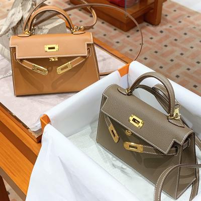 China Fashion 2023 Genuine Leather Women's Tote Bag Sac A Femme Solid Female Cowhide Ladies Shoulder Cross - Luxury Body Handbags For Women for sale