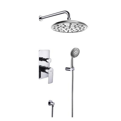 China Without Sliding Bar CUPC Concealed Rain Shower Set Bathroom Wall Shower Set With Contemporary Single Handle Shower Handheld Shower Mixer Taps ABS for sale