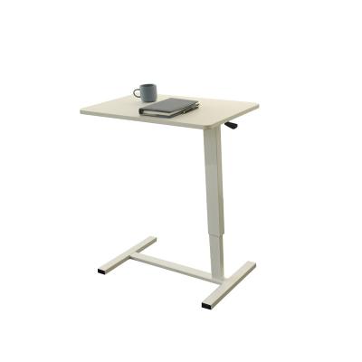 China Single Column (Height) Adjustable Commercial Home Office Desk With Flip Up Board Top Gas Lift Desk for sale