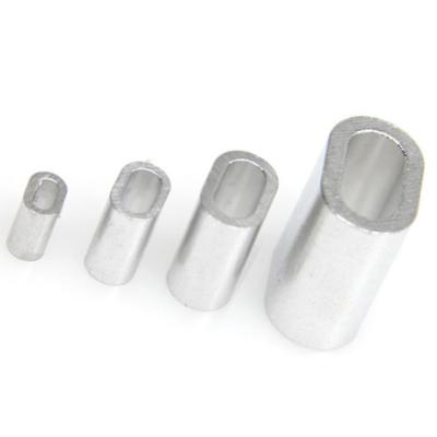 China Wire Rope Oval type M3 din3093 aluminum ferrules fittings with best quality for sale