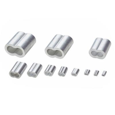 China Wire Rope JIS/US/DIN standard double holes aluminum ferrule fittings small size M1.0 for sale