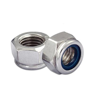 China Heavy Industry DIN912 Stainless steel A2/-70 M10 nylon locking  Nuts With blue Non-Metallic Insert 1-Fine Pitch Thread made in China for sale