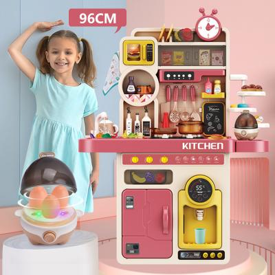 China Preschool kids play plastic cookware set for kids play house to pretend play games modern kitchen play set for sale