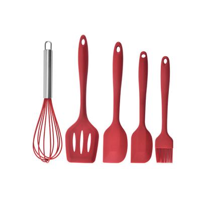 China Sustainable Kitchen Customized Silicon Cooking Spoons Cookware Sets for sale