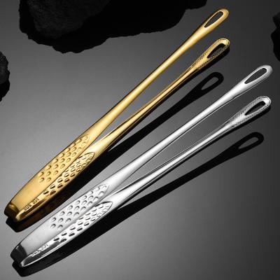 China Viable Kitchen Accessories Instruments 304 Stainless Steel BBQ Tools Extended BBQ Clamps Cooking Food Kitchen Tongs for sale