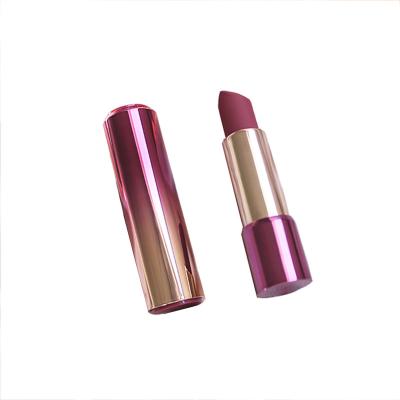 China Custom Smoky Gradient Smudge Gradient Spring Press Tube Purple Round Lipstick Tube Packaging Material for sale