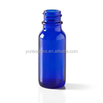 China 0.5 Oz Boston Aromatherapy Round Or Fragrance Oils Cobalt Blue Boston Glass Round Bottle for sale