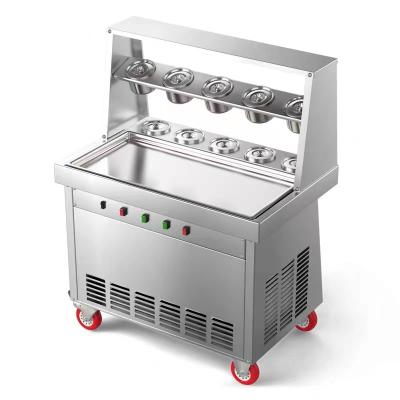 China Cost Effective And Double Control Customized Commercial Double Press Yogurt Smart Ice Cream Frying Machine for sale