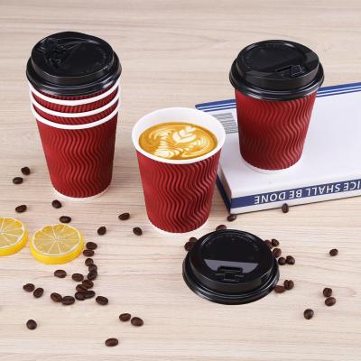 China Recycled Materials Spots Wholesale Disposable Hot Drink Paper Cup 16oz Coffee Cup Custom Printed Logo for sale