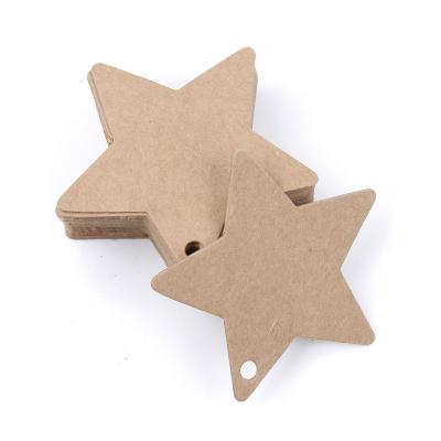 China Recyclable Five Star Tag Paper Gift Tags Thank You Gift Tags With String DIY Thanksgiving Day Wedding Party Favors for sale