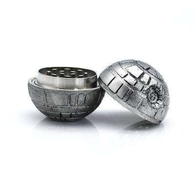 China 55MM-3Custom Color Aluminum Ball Crusher Tobacco Grinders Herbal Round Smoking Tobacco Grinder for sale