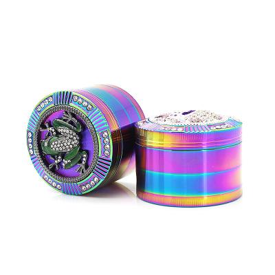 China Colorful Smoking Non Stick 4 Parts 50mm 63mm Herb Grinder Customize New Metal Smoking Accessories Other Grinders Wholesale for sale