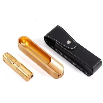 China Wholesale Cigar Smoking Accessories Packing Tube Cigar Ashtray Stainless Steel Travel Cigar Case Holder Humidifier + Cutter Set for sale