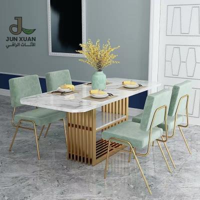 China Nordic marble dining table and chair combination of K/D dining table family dining table rock dish for sale