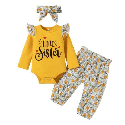 China Premium Anti-Shrink Casual Newborn Baby Two-Piece Autumn Spring Cotton Romper Soft Suit Set for sale