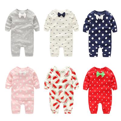 China Breathble Boutique Premium Long Sleeve Plain Comfortable Baby Knitted Autumn Winter Clothes One Piece Onesie for sale