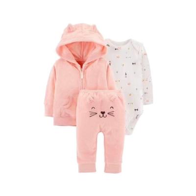 China Autumn New Baby Clothes Cotton Baby Pants Newborn Romper Winter Anti-Shrink Infant Jumpsuit 3 Piece Clothing Set for sale