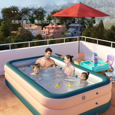 China Fast Shipping PVC Tarpaulin Factory Direct Selling Large Family PVC Plastic Swimming Pool Inflate for sale