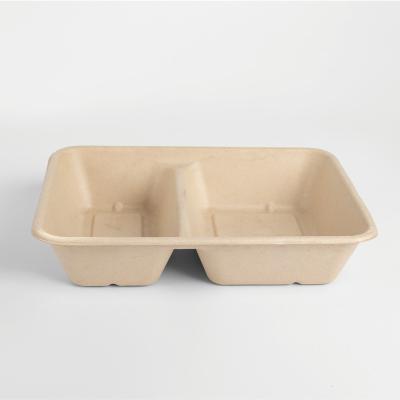 China Recyclable Disposable Greaseproof Bagasse Biodegradable Food Box For Household for sale