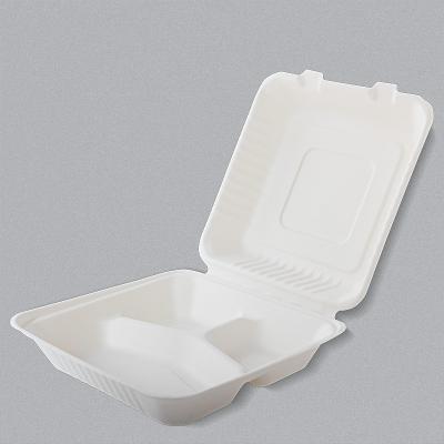 China Wholesale Recyclable 9 Inch 3 Compartment Biodegradable Food Bowl For Caterer for sale